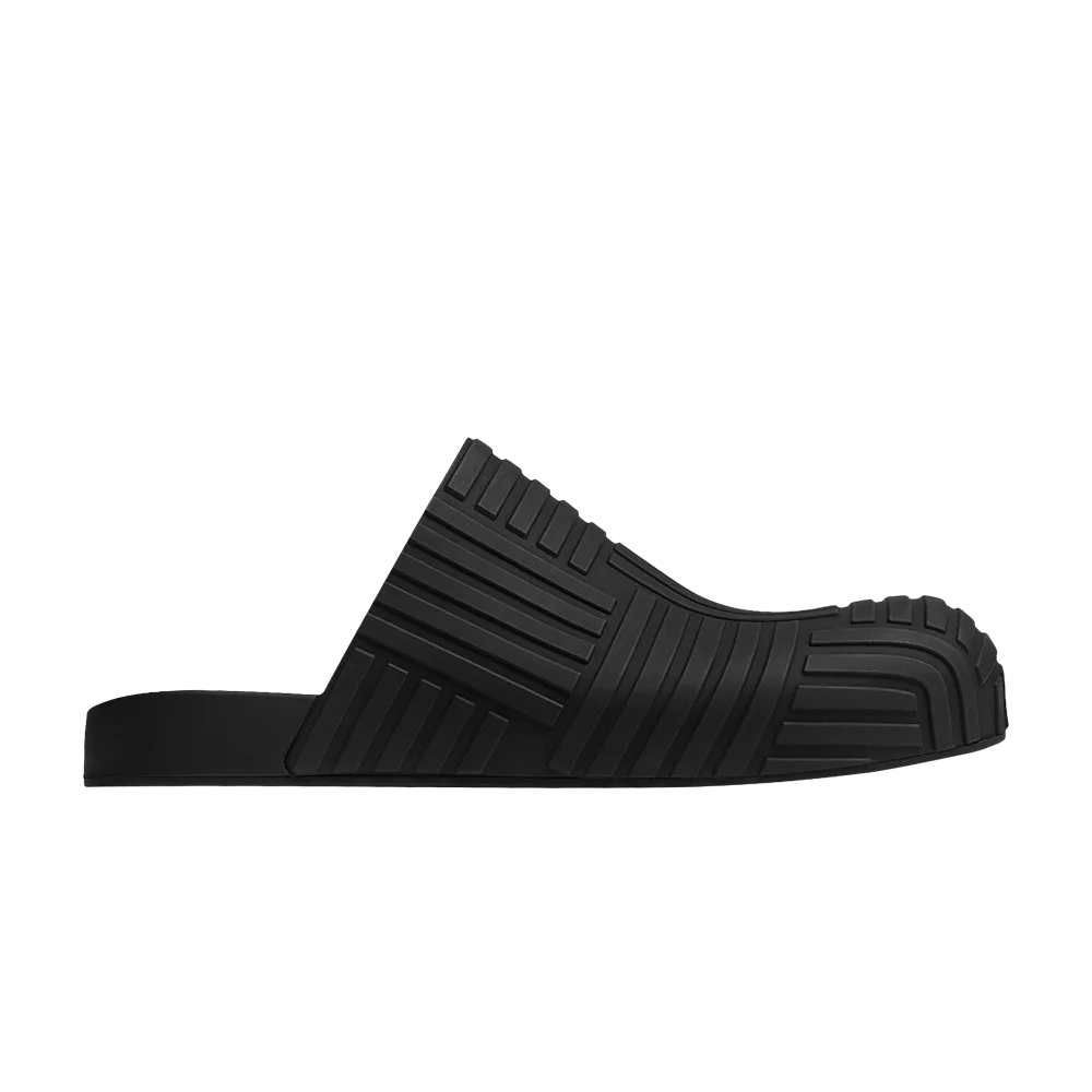 Tapochki-Bottega-Veneta-Rubber-Clog-Slide-Black