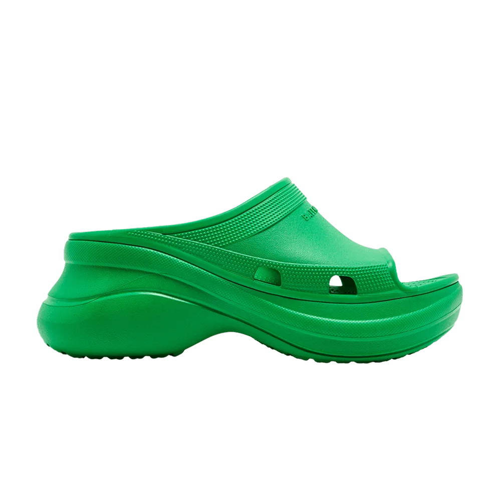 Tapochki-Crocs-x-Balenciaga-Pool-Slide-Sandal-Green