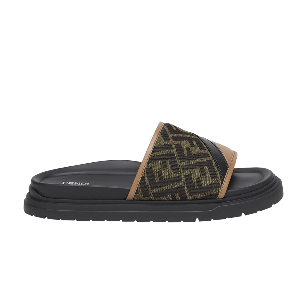 Tapochki-Fendi-Diagonal-Slides-FF-Jacquard-Brown