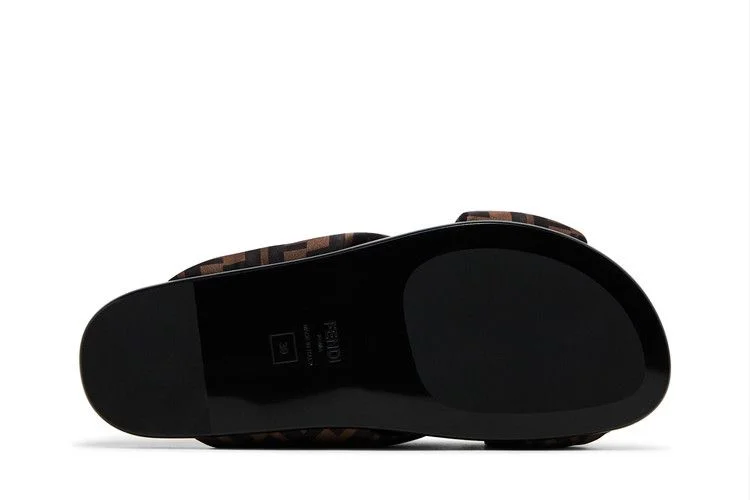 Tapochki-Fendi-Wmns-Feel-FF-Satin-Slide-Brown-3