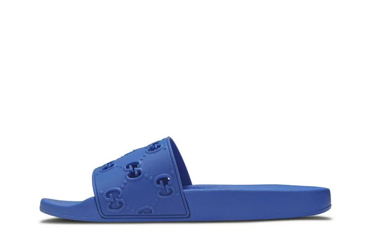 Tapochki-Gucci-GG-Rubber-Slide-Blue-2