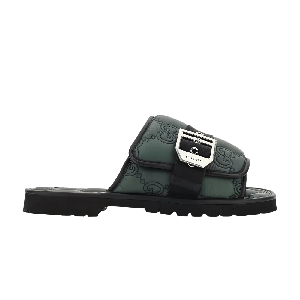 Tapochki-Gucci-GG-Slide-Sandal-Green