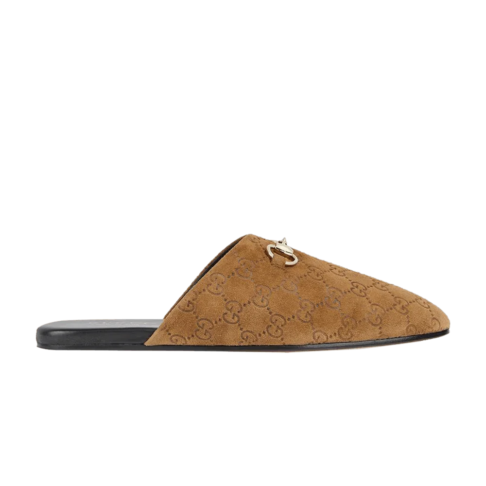 Tapochki-Gucci-Horsebit-Mule-Brown-Suede