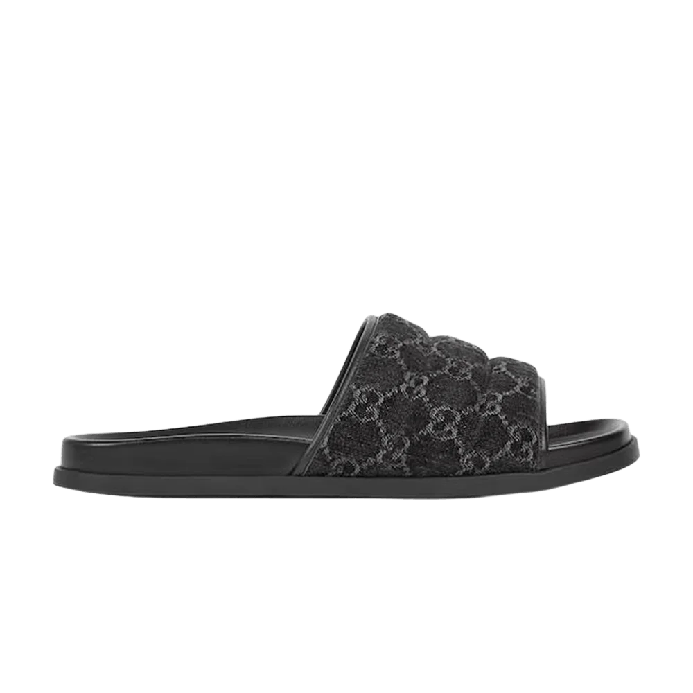 Tapochki-Gucci-Slide-Sandal-Black-GG-Denim