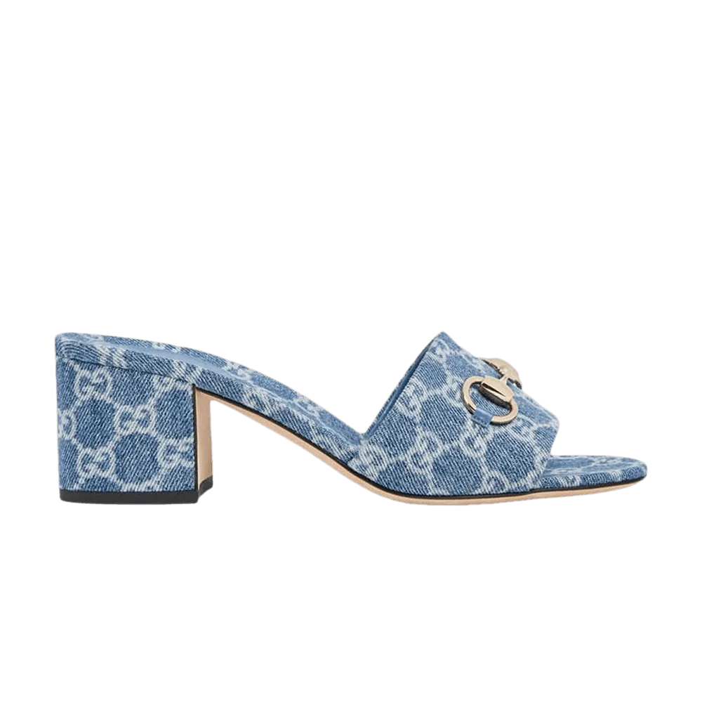 Tapochki-Gucci-Wmns-Horsebit-Slide-Sandal-Blue