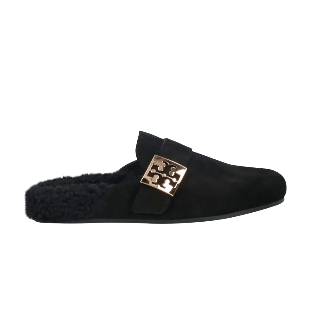 Tapochki-Tory-Burch-Wmns-Mellow-Shearling-Mule-Perfect-Black-Gold
