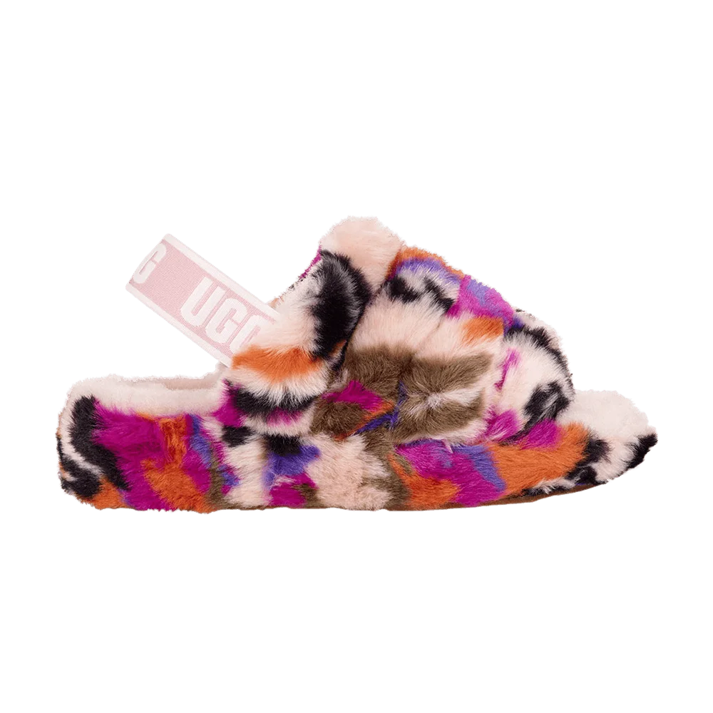 Tapochki-UGG-Wmns-Fluff-Yeah-Logo-Slide-Multi-Color