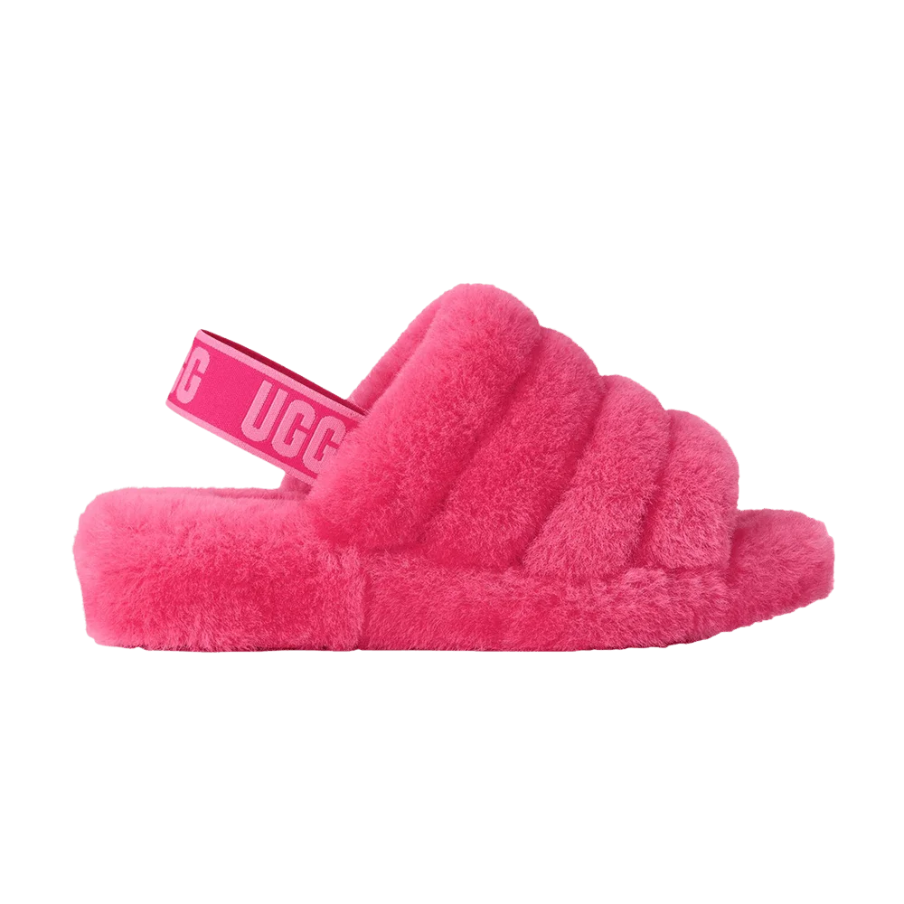 Tapochki-UGG-Wmns-Fluff-Yeah-Slide-Deep-Coral-Sachet-Pink