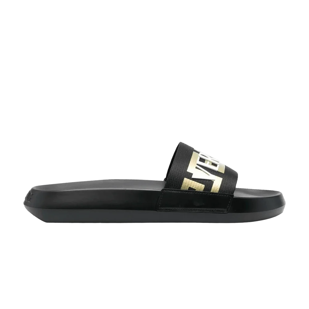 Tapochki-Versace-Greca-Logo-Slide-Black-Gold-White