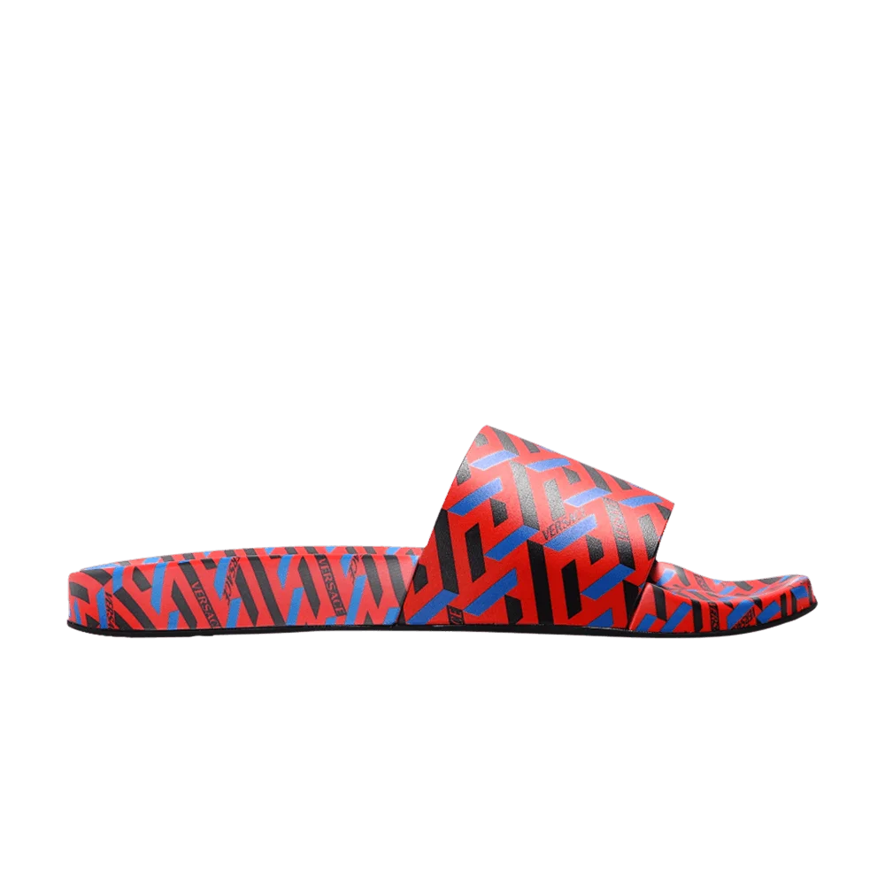 Tapochki-Versace-Wmns-Tresor-de-la-Mer-Slides-Orange-Peel-Regal-Blue