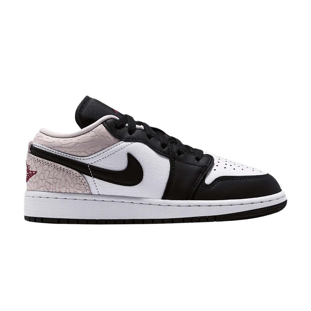 Krossovki-Air-Jordan-1-Low-SE-GS-Black-White-Light-Orewood-Brown-Team-Red-
