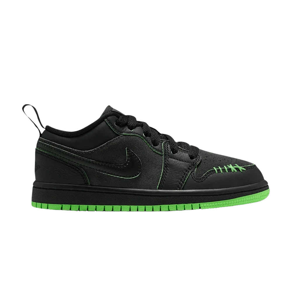 Krossovki-Air-Jordan-1-Low-SE-PS-Black-Scream-Green-
