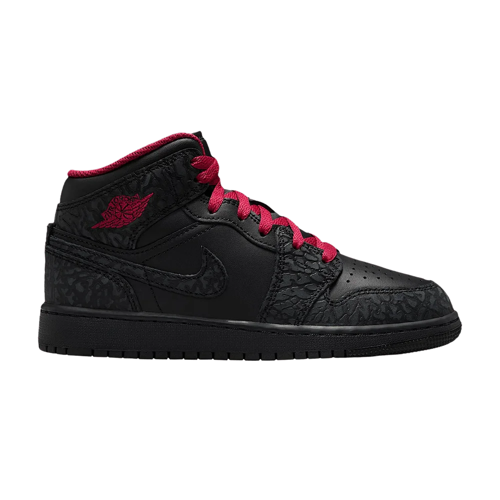 Krossovki-Air-Jordan-1-Mid-SE-GS-Black-Black-Tough-Red-