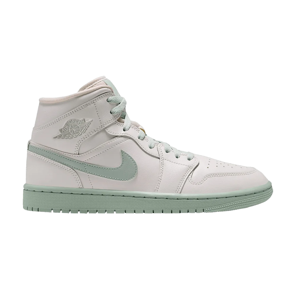 Krossovki-Air-Jordan-Wmns-1-Mid-Sail-Pistachio-Frost-