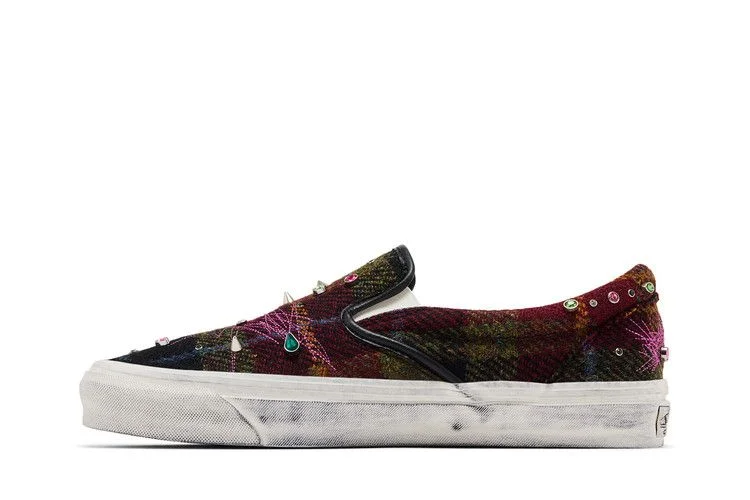 Krossovki-Vans-Premium-Classic-Harris-Tweed-Slip-On-Red-2