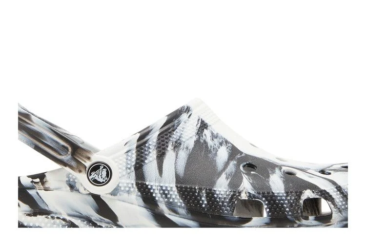 Sabo-Crocs-Classic-Marbled-Clog-White-Black-1