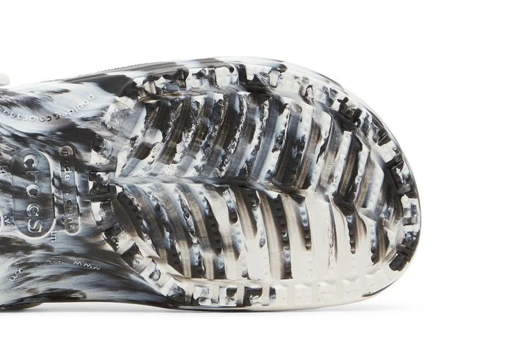 Sabo-Crocs-Classic-Marbled-Clog-White-Black-4